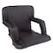 Home-Complete Wide Stadium Chair Cushion - Bleacher Seat with Padded Back Support by Black HC-3002 - alternate 1